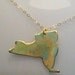 Handcrafted Brass New York Necklace