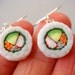 Sushi Earrings - Avocado and Crab