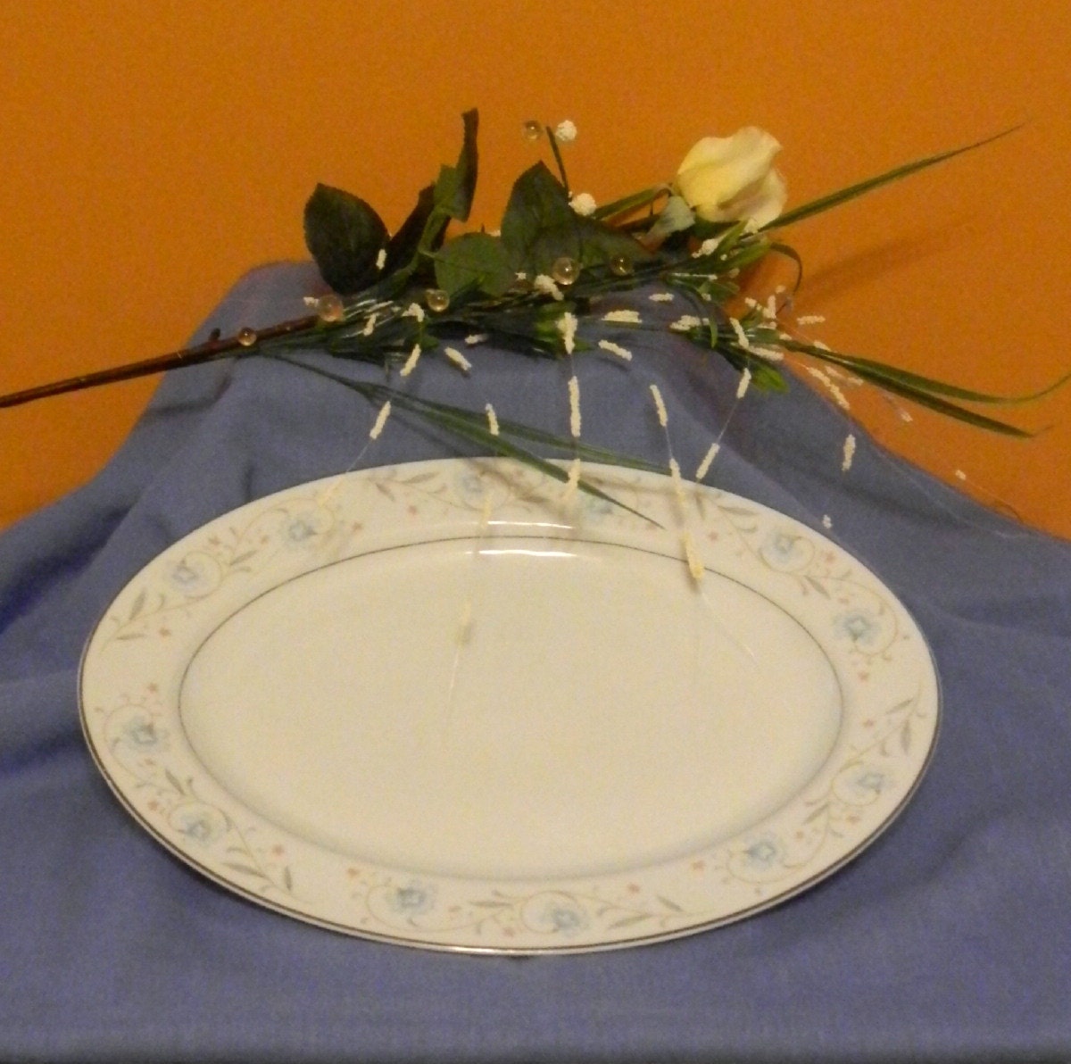 English Garden Fine China 1221 - Set of 8 Plates and 1 Platter