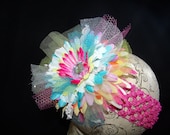 Elegant Flower Clip with Headband Little Diva Collection Great for newborn toddler big girl weddings pictures
