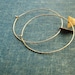 Golden Brass Hoops with Triangle Accent