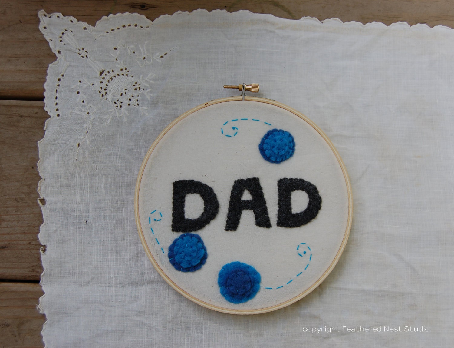 Sale- Dad Felt Applique Wall Art