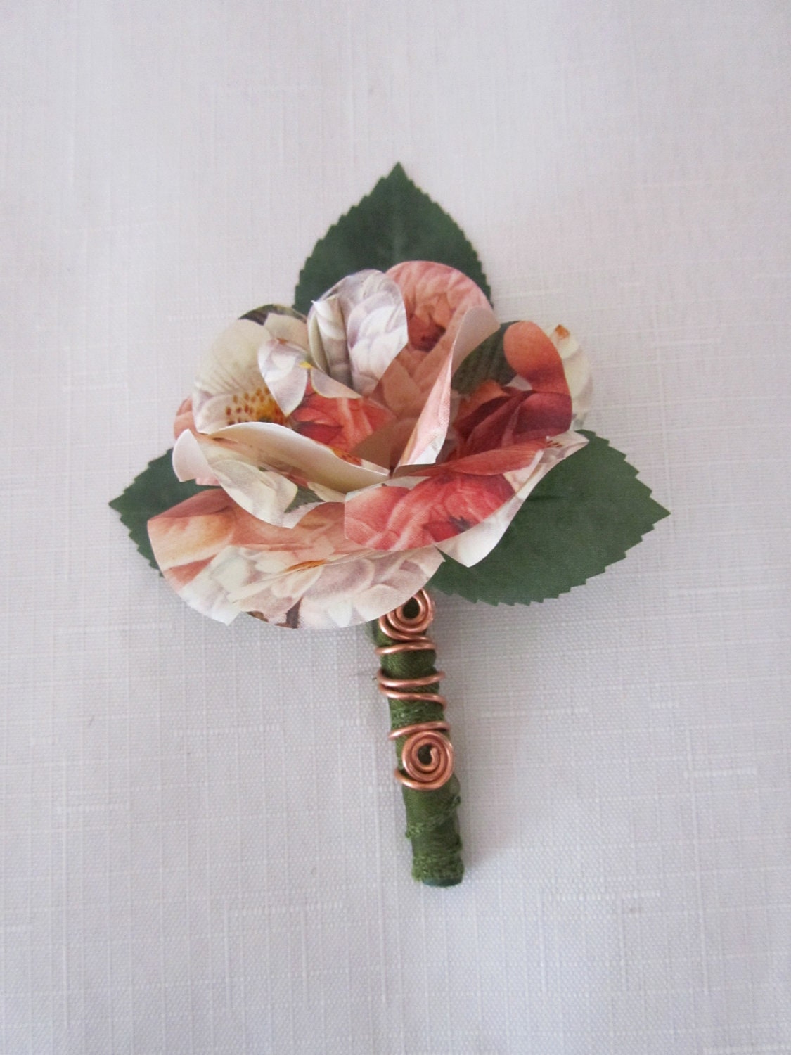 Simply Sweet: Paper Rose Boutonniere