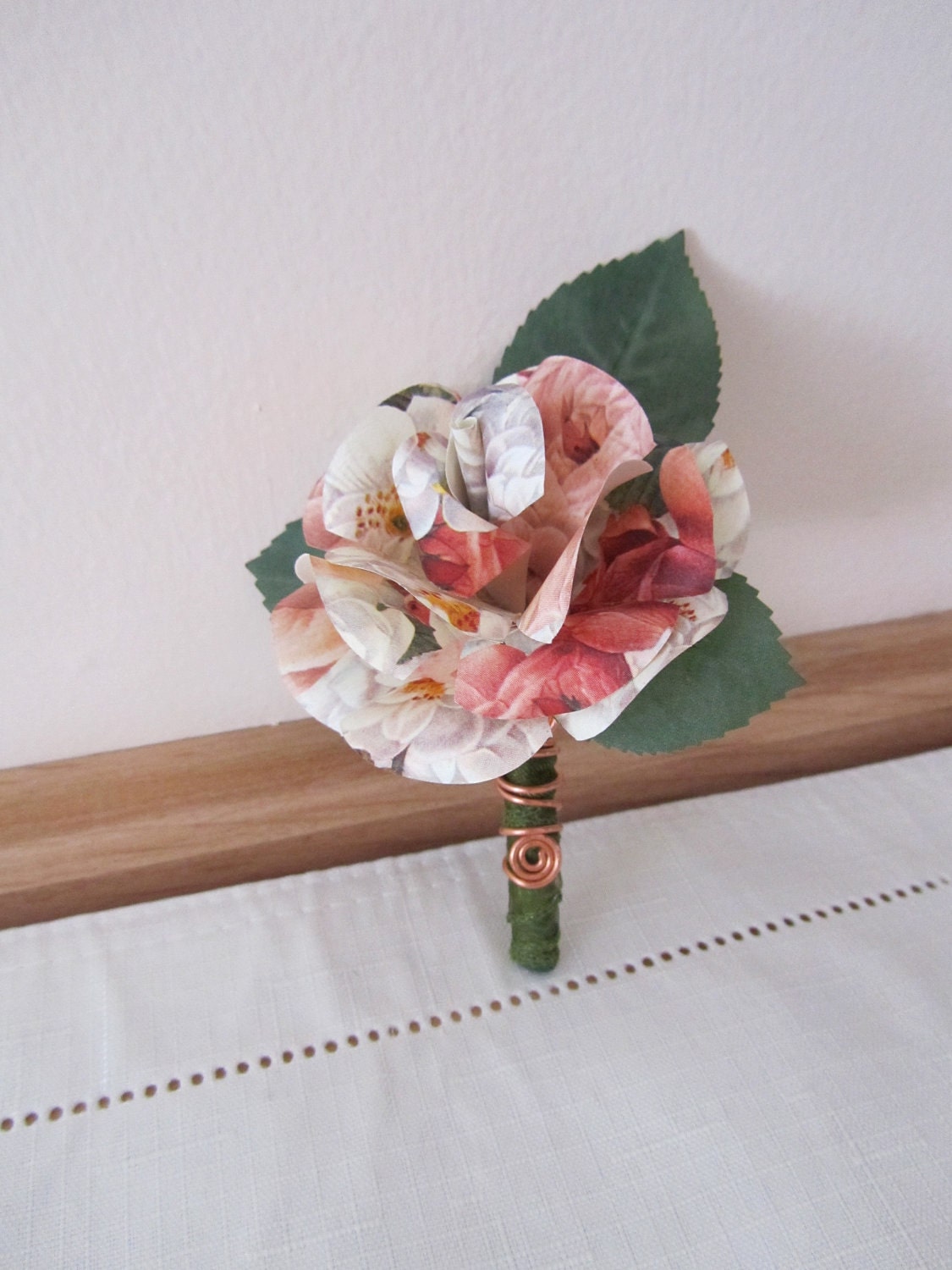 Simply Sweet: Paper Rose Boutonniere