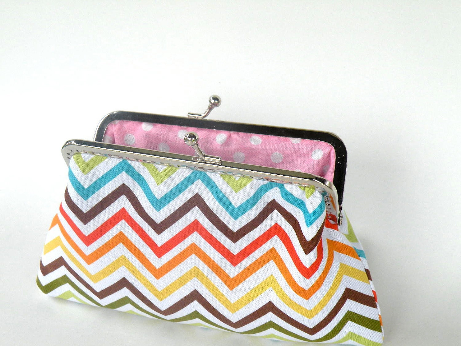 Colorful chevron purse,zig zag stripes