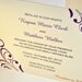 Elegant and Modern Tri-Fold Wedding Invitation with Perforated RSVP Postcard - GINA (SAMPLE)