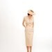 Vintage 1950s Cocktail Dress - 50s Wiggle Dress - Blush Lace