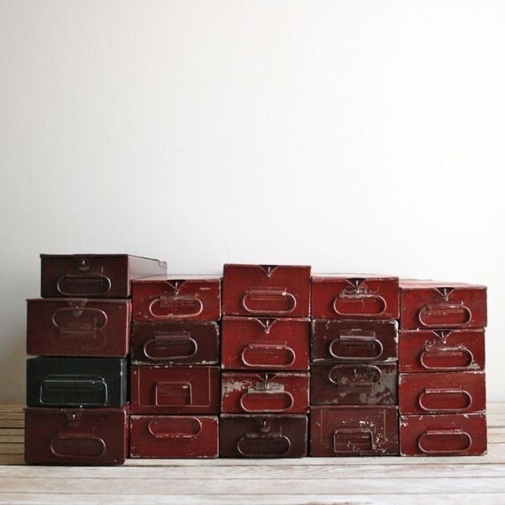 antique 1920s bank safety deposit boxes