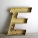 vintage drive-in metal channel letter - E