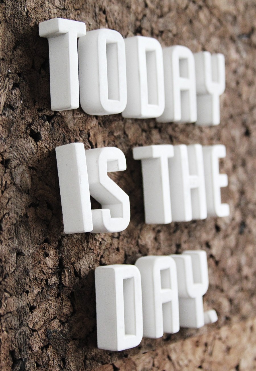 vintage small porcelain sign letters