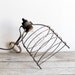 vintage industrial clip on cage lamp
