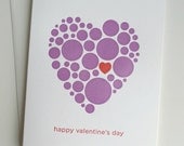 Letterpress Valentine Card - Circle Heart