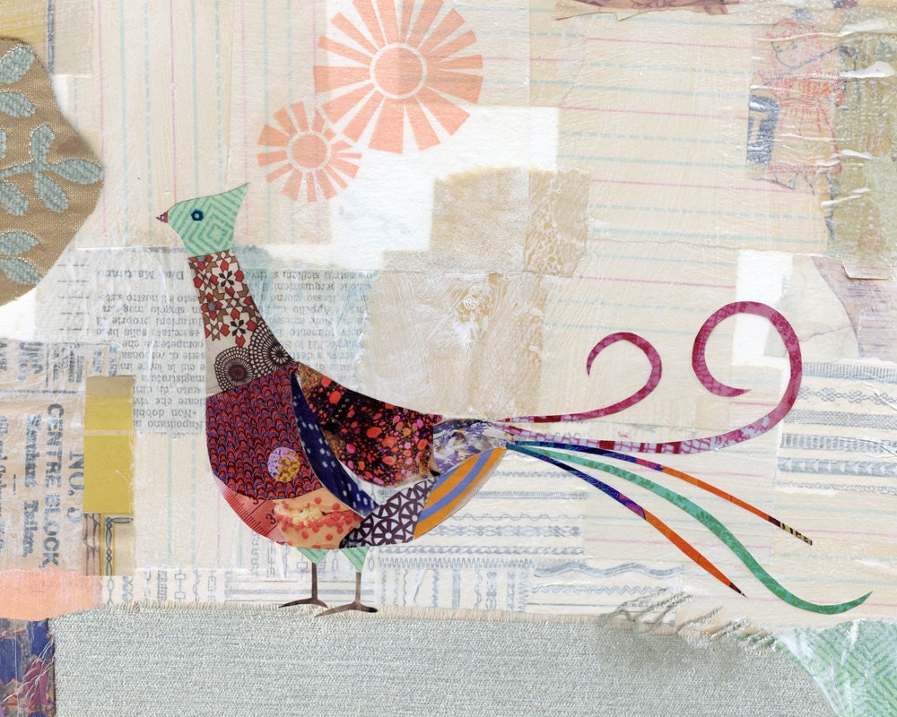 Partridge Collage Print 8x10