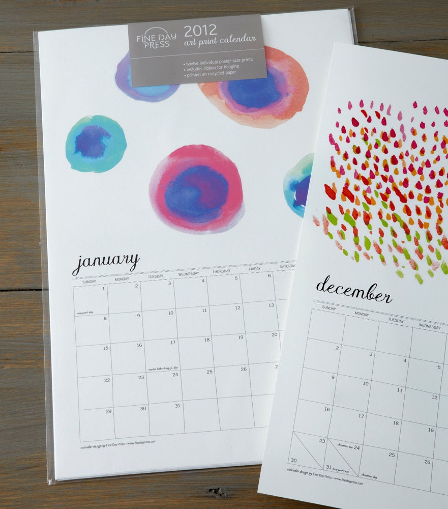 2012 Art Print Wall Calendar