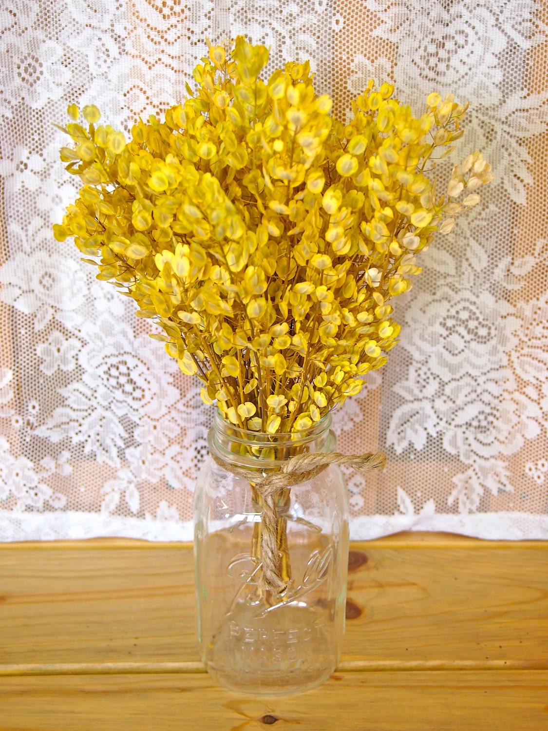 COUNTRY GOLD Dried Flower Wedding Table Bouquet - Perfect for Simple Rustic Weddings