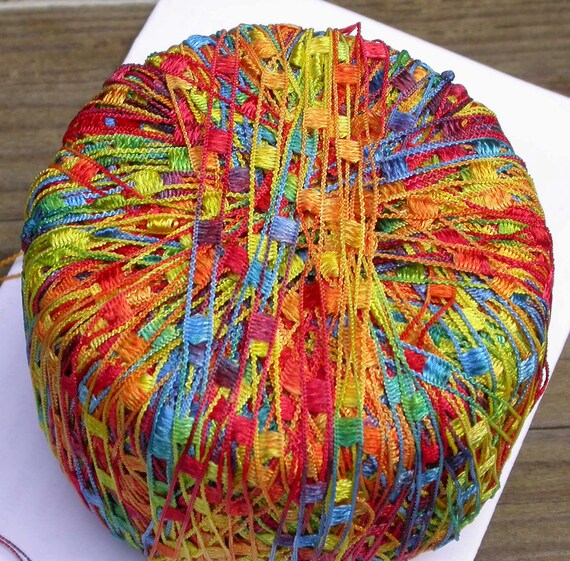 Yarn Knit Picks Sparkles Novelty Ladder Ribbon Yarn by SusanEknits