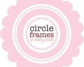 Digital Clip Art - Circle Frames in Baby Pink