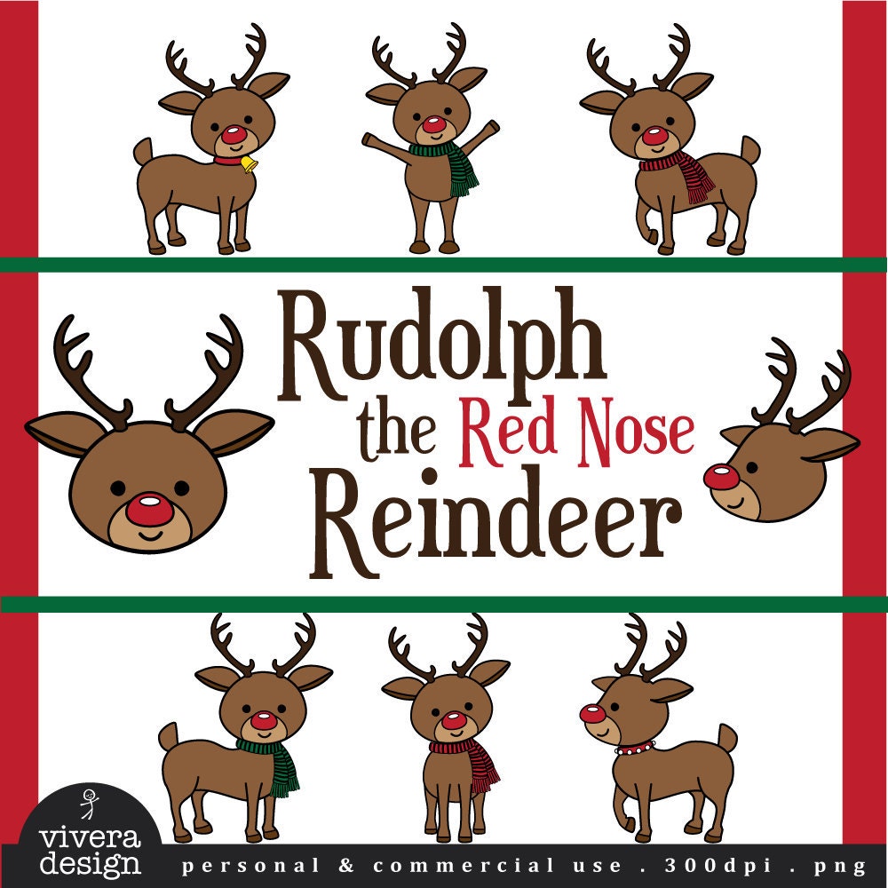 clipart rudolph red nosed reindeer - photo #41