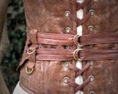 Delicious Extra Wide Steampunk Belt in Textured Browns - CurvyWench