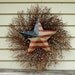Summer Wreath - 29 inch wreath - Patriotic Wreath - Star Wreath - Flag Wreath