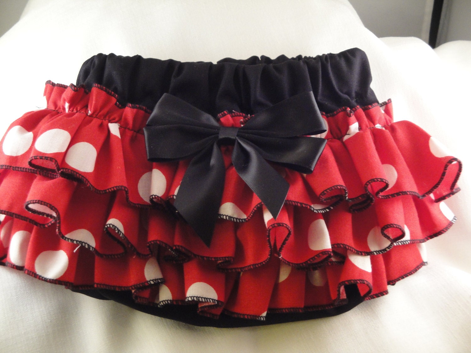Minnie Mouse Ruffle Diaper Cover Ruffle Bloomers 3 Lavish Layers of Ruffles