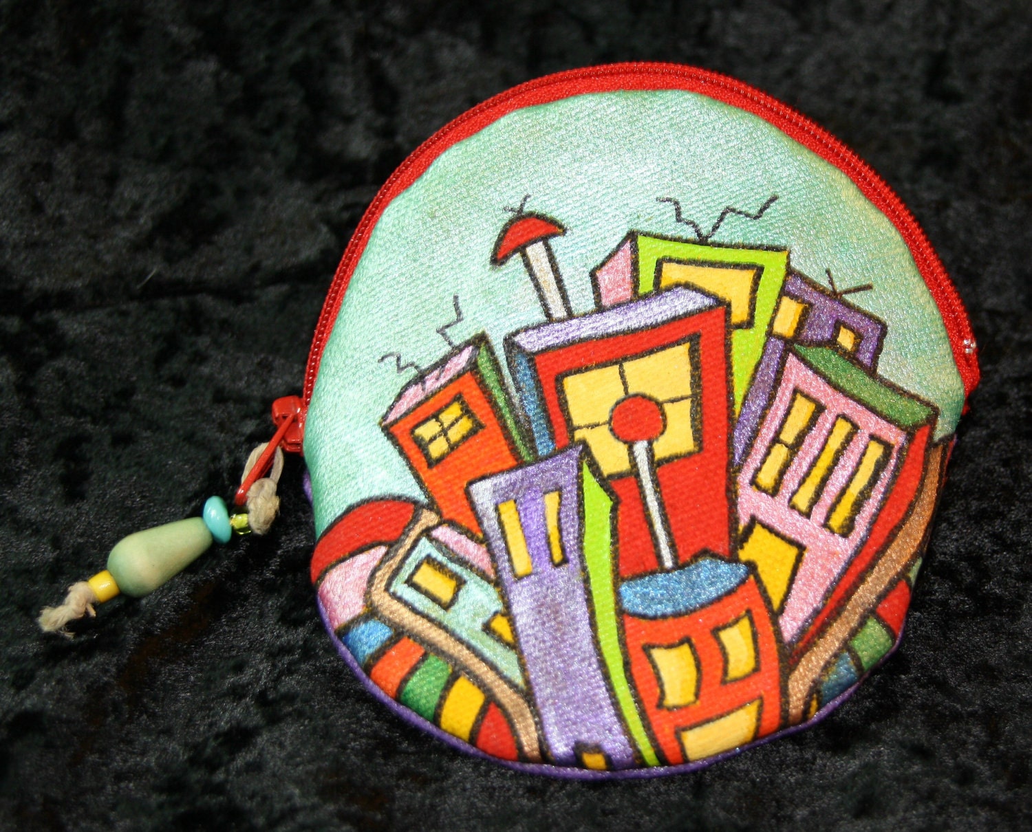 Hand Painted Designer Coin Purse