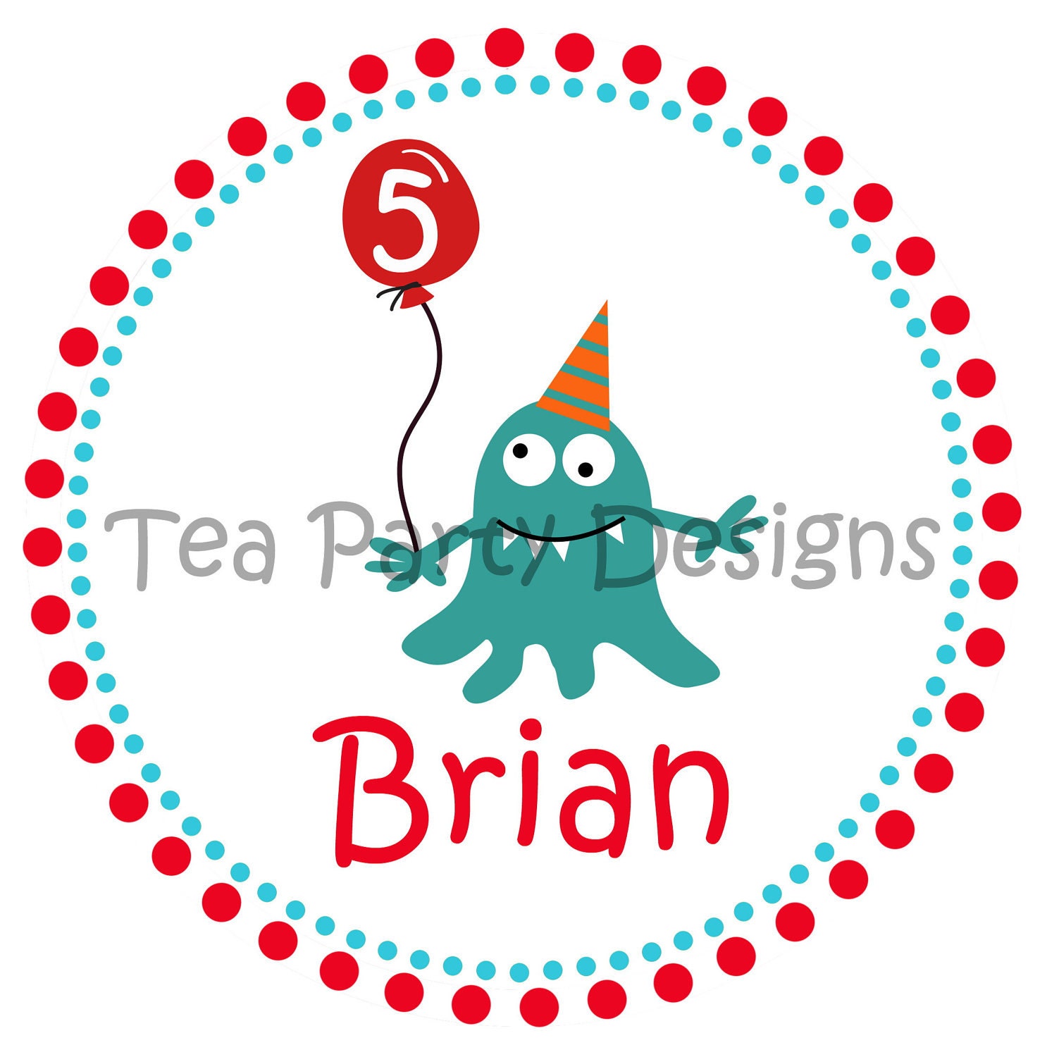 My Little Monster...Personalized Party Iron-on Shirt Transfer Il_170x135