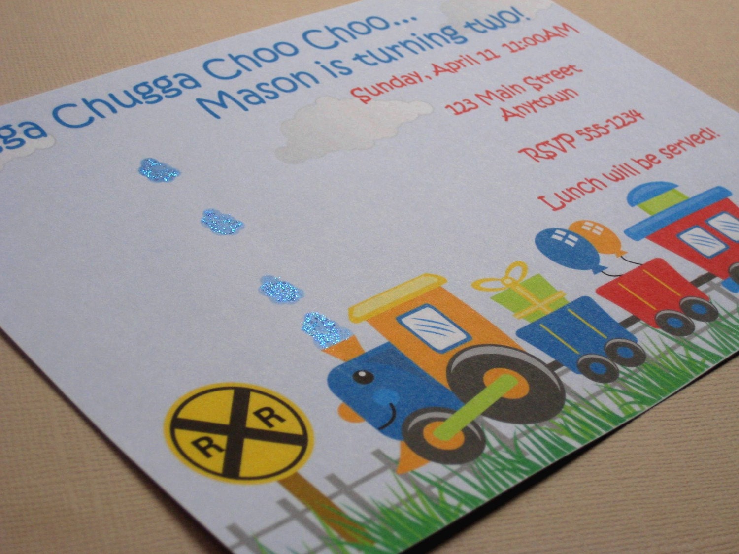 Chugga Chugga Choo Choo...Personalized Train Party Invitations Il_570xn