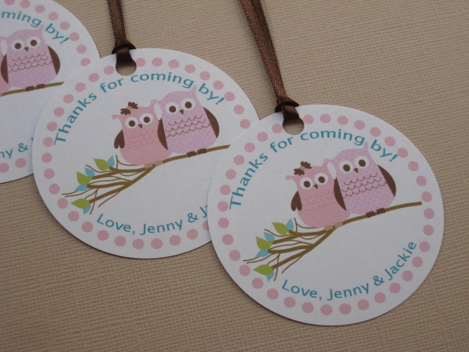 Hoot Hoot...Little Owls Customized Party Favor Tags Il_570xn