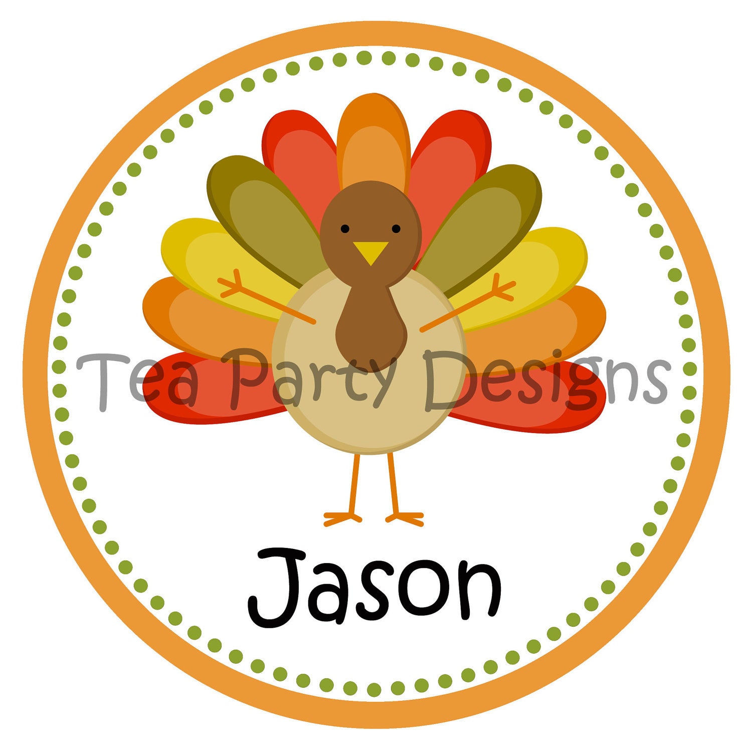 Gobble Gobble...Personalized Thanksgiving Turkey Iron-on Shirt Transfer Il_570xn