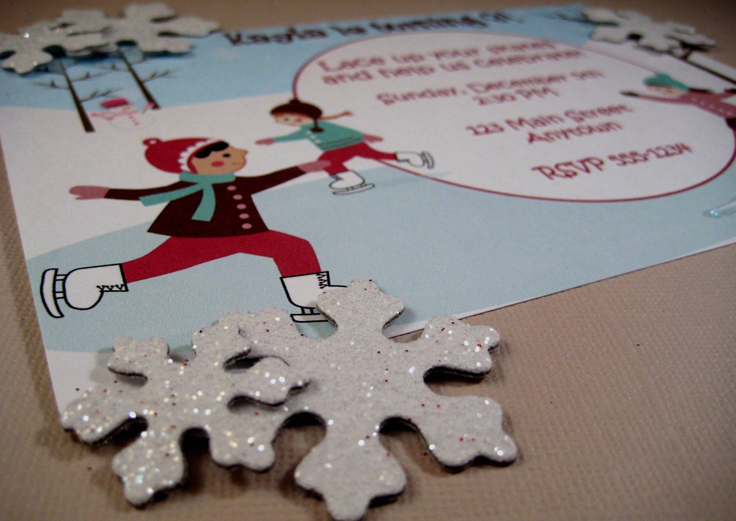 My Little Ice Princess...Customized Ice Skating Party Invitations Il_570xn