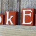 Hook Em Blocks - Longhorns - College - UT - Custom - Texas Personalized Sign - Shelf - Team - Name - University - Football