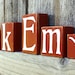 Hook Em Blocks - Longhorns - College - UT - Custom - Texas Personalized Sign - Shelf - Team - Name - University - Football