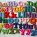 Stuffed Felt Alphabet Letter Set in a Drawstring Bag - Mixed Upper and Lower Case Set