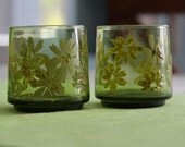 Vintage Pair of Green Daisy Rocks Glasses