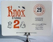Custom Letterpress Birthday Invitations - A5