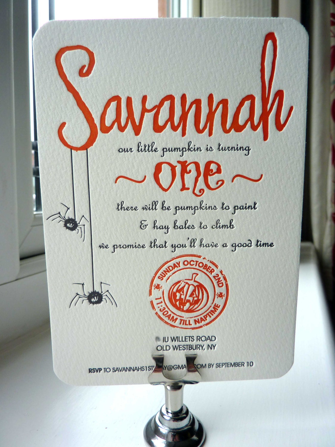 Custom Letterpress Birthday Invitation