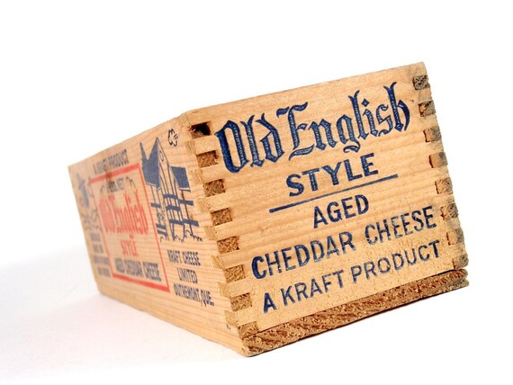 Kraft Old English Cheese Box by OldGreenCanoe on Etsy
