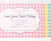 GIRLIE GINGHAM Invitation - DIY Printable Il_170x135