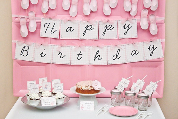 TULIP, The BALLERINA Collection - Printable Birthday Décor Il_170x135