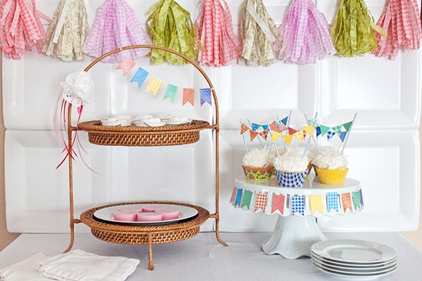 RUSTIC WARE Mini Bunting - Printable Mini Pennants and Flags Il_570xn