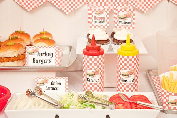 BURGER-n-FRIES Collection - Printable Barbecue Décor Il_570xn