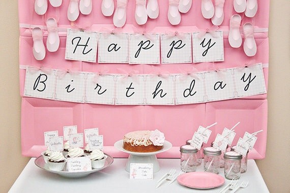 TULIP, The BALLERINA Collection - Printable Birthday Décor Il_570xn