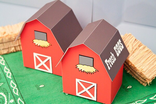 BARN Favor Box : DIY Printable PDF - Instant Download Il_570xn