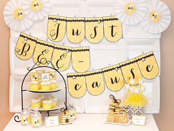 Just BEE-cause Collection - Printable Party Décor Il_570xn