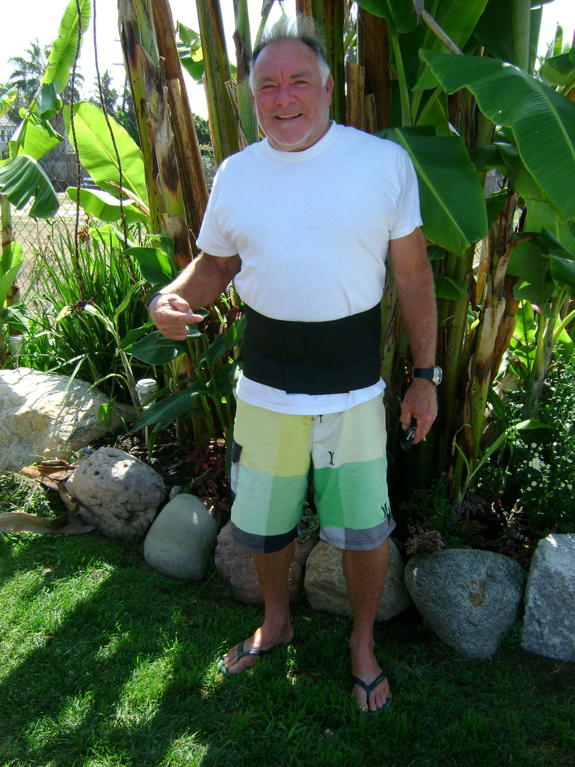 Custom handmade elastic backbrace, 8"