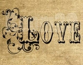 INSTANT DOWNLOAD LOVE - Download and Print - Image Transfer - Digital Sheet by Room29 - Sheet no. 514