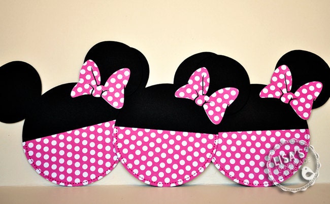 Custom Hot Pink Minnie Mouse Birthday Invitations Handmade by Lisa