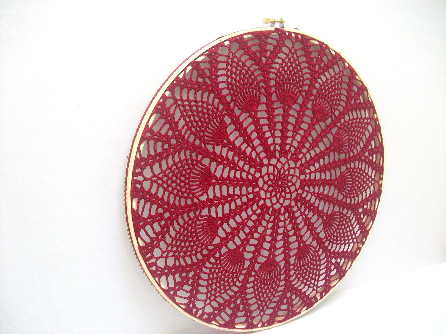 Embroidery Hoop Art -  handmade lace -  house decoration - wedding gift