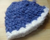 Easy Fluffy Crochet Hat Pattern with Scallop Edging (3-6 MOS )